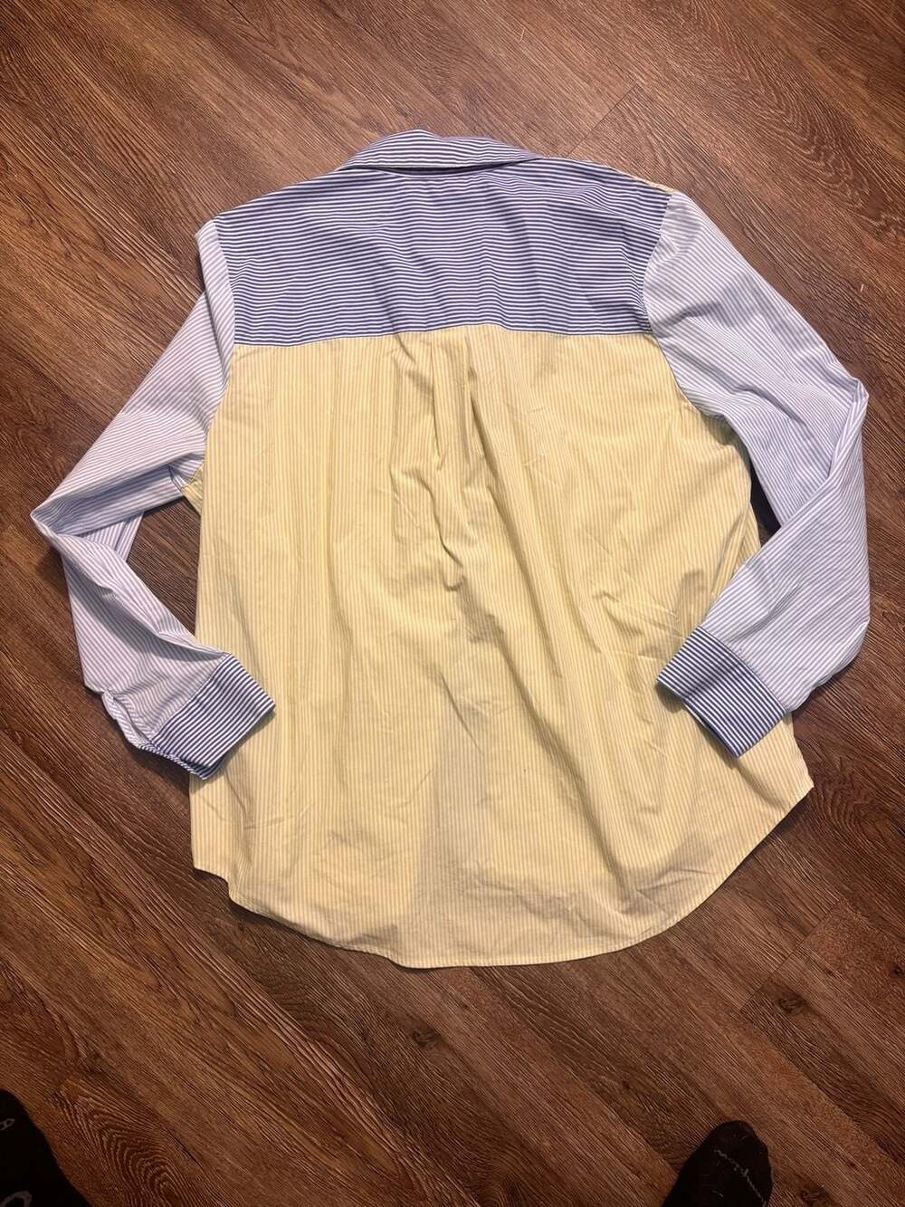 Casa Cabana Women's XL Mixed Stripe Colorblock Button Down Shirt - Picture 2 of 7